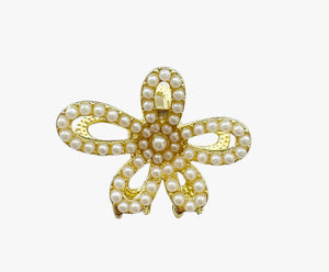 Pearls and Rhinestones Hair Claw Collection -Small Size