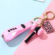 3D Black Pink Light Stick Keychain