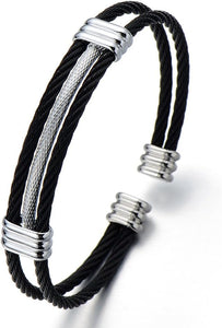 Stainless Steel Twisted Cable Bracelet