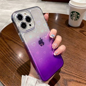 Custom Mirror TPU Gradient Purple Color Iphone Cases