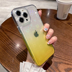 Custom Mirror TPU Gradient Yellow Color Iphone Cases