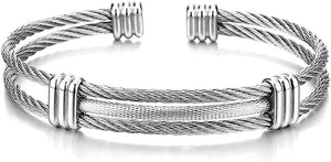 Stainless Steel Twisted Cable Bracelet