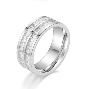High Quality Zircon Stainless Steel Diamond Rings