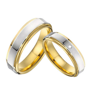 18k gold plated titanium jewelry stainless steel ring  men and women