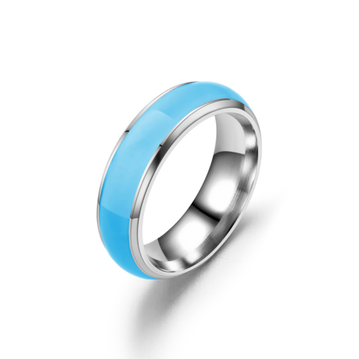 Luminous, Colored stainless steel ring.