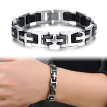 ギャラリービューアに画像を読み込み、Wild personality fashion titanium steel silicone bracelet/wristband
