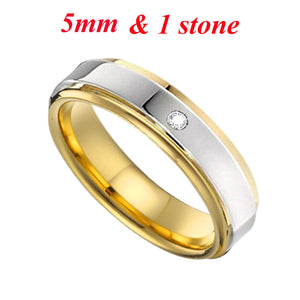18k gold plated titanium jewelry stainless steel ring  men and women
