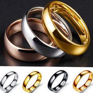 High polished Stainless steel, Unisex plain rings.