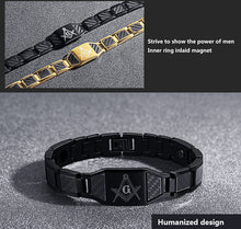 ギャラリービューアに画像を読み込み、Face width titanium steel carbon fiber bracelet magnetic
