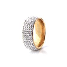 ギャラリービューアに画像を読み込み、stainless steel unisex full diamond design ring gold and silver
