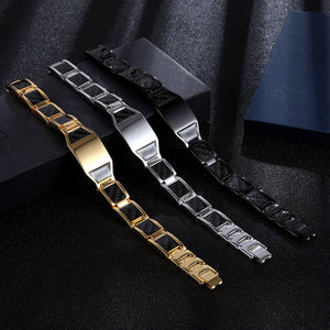 Face width titanium steel carbon fiber bracelet magnetic