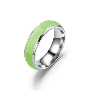Luminous, Colored stainless steel ring.