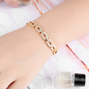 Gold-plated , micro-inlaid zircon Bracelet