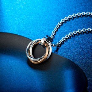 SNS hiphop hop tide three circle titanium steel pendant three ring.