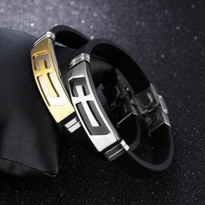 Bracelet personality cross silicone bracelet wristband