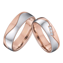ギャラリービューアに画像を読み込み、Ring rose gold plated 14K stainless steel rings for men and women
