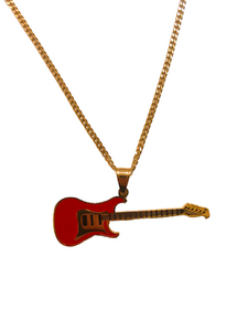 Stainless steel -Guitar Pendant and Necklace