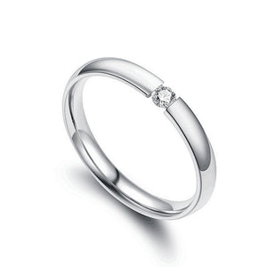 Couple Rings for men women Mirco Zircon Stainless steel ring　カップルリング　