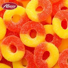 Albanese Peach Rings Gummi- Candy by the weight